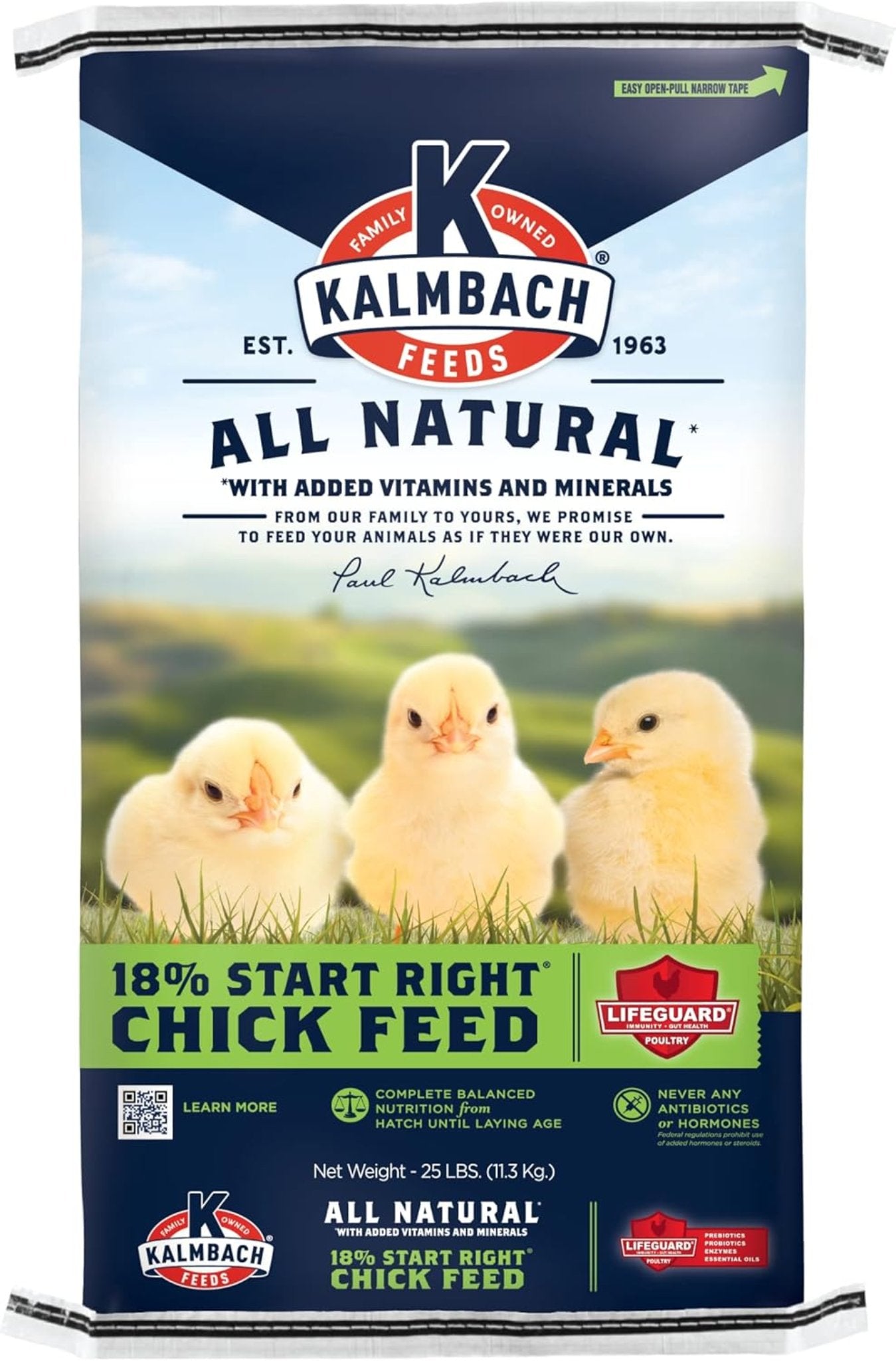 Kalmbach 18% All Natural Start Right Chick Crumbles - 25 lb