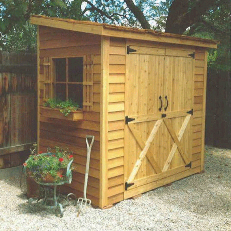 CedarShed Bayside Lean To Double Door 7