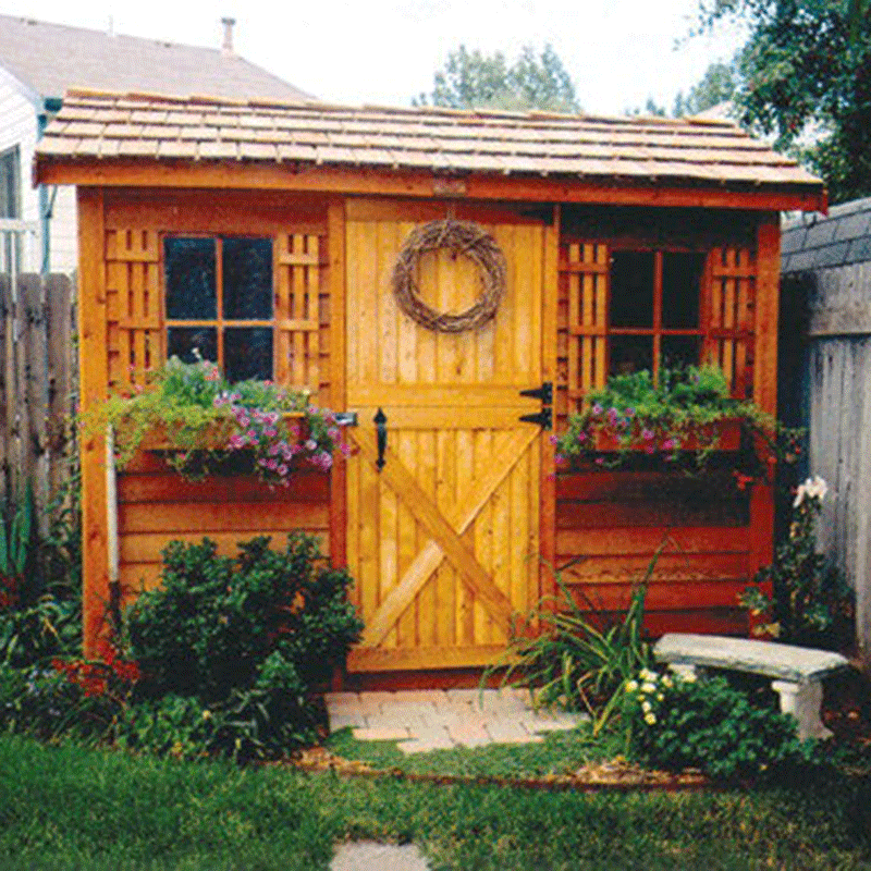 CedarShed Cabana two flower boxes