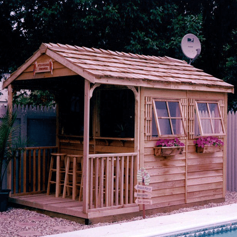 CedarShed Clubhouse Playhouse open windows