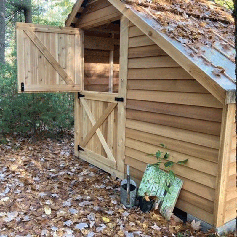 CedarShed Sunhouse front with open dutch 2