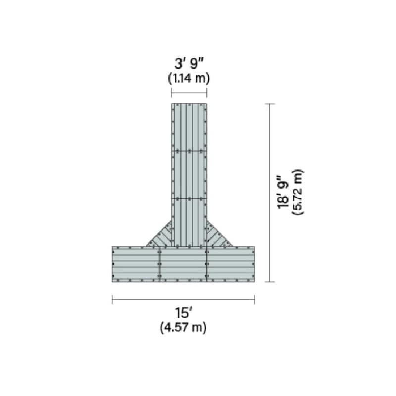 Connect-A-Dock T-Shaped Dock Kit 1000 Series Model TPK1013 with dimensions