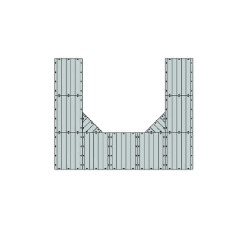 Connect-A-Dock U-Shaped Dock Bundle 1000 Series Model UPK1013 without dimensions
