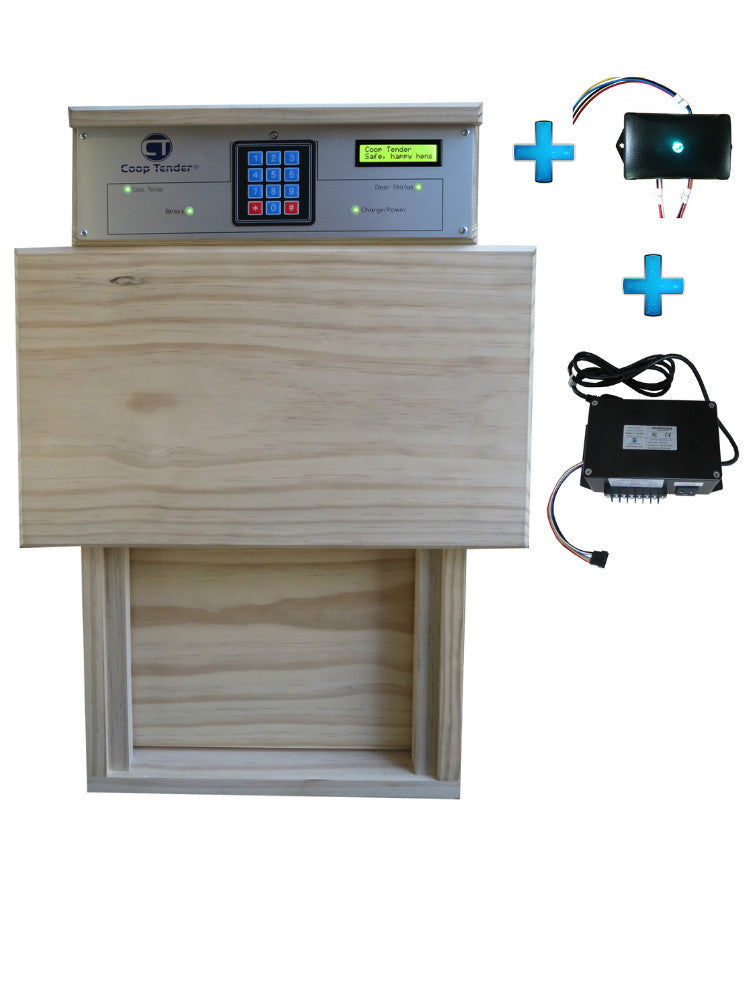 Coop Tender Automatic Chicken Door + Internet Wi-Fi + Accessory Control Bundle