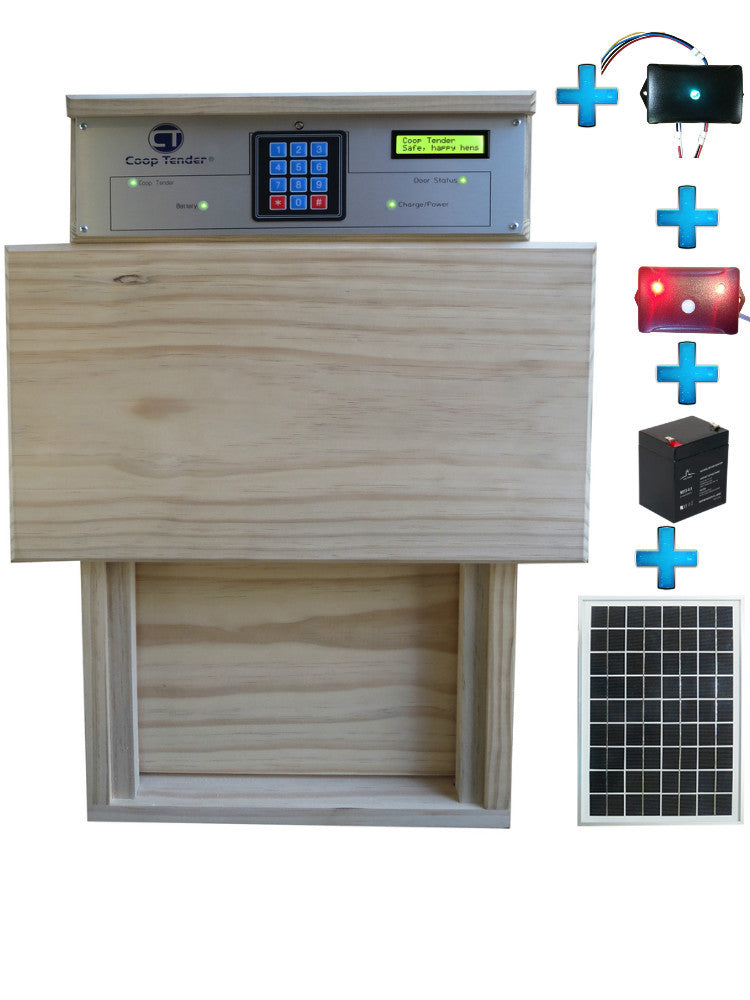 Coop Tender Automatic Chicken Door + Internet Wi-Fi + Predator Motion Detect + Solar Bundle