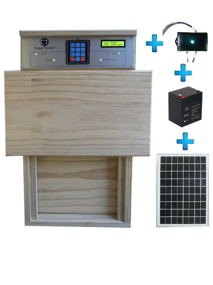 Coop Tender Automatic Chicken Door + Internet Wi-Fi + Solar Bundle