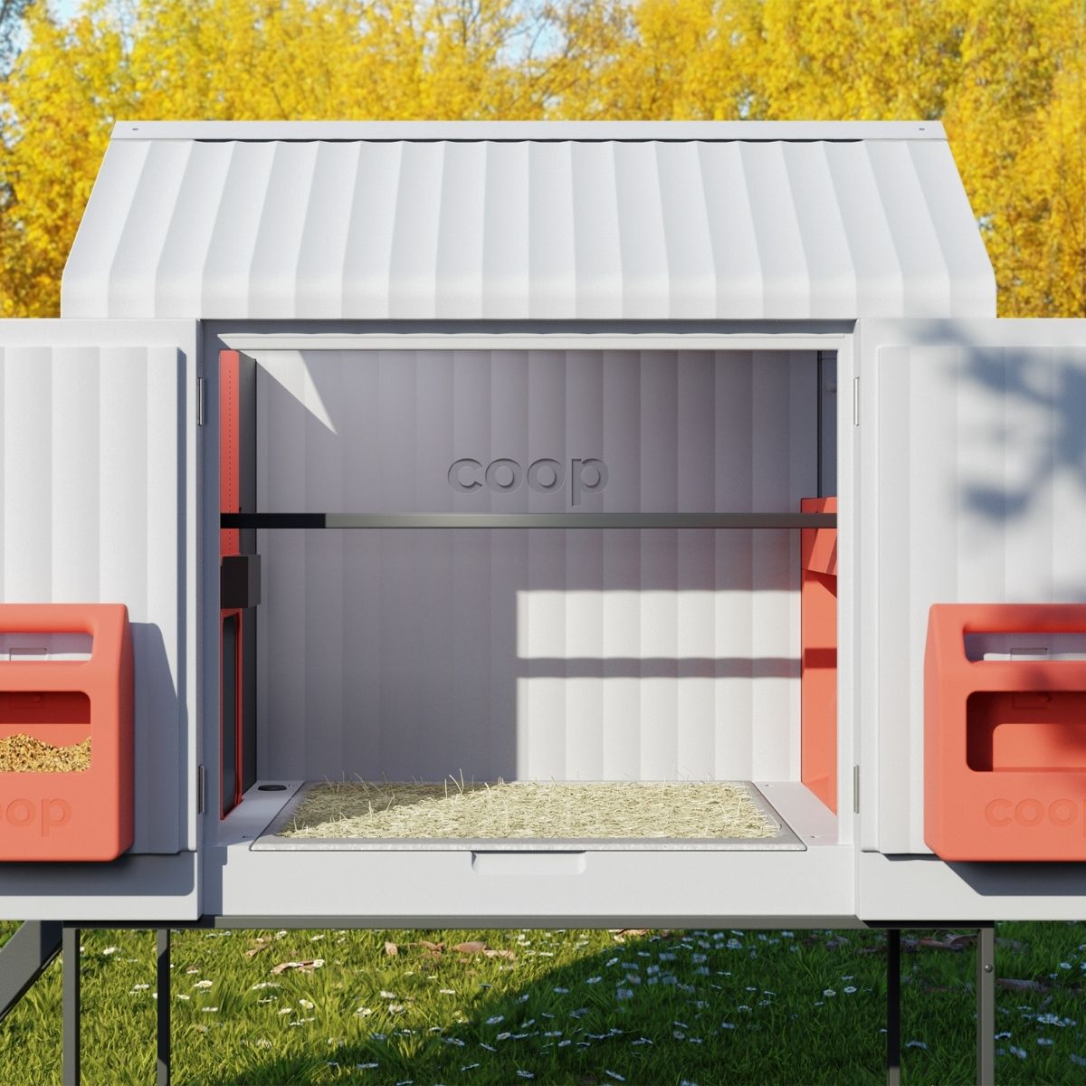Coop The Smart Coop with Steel Run inside view