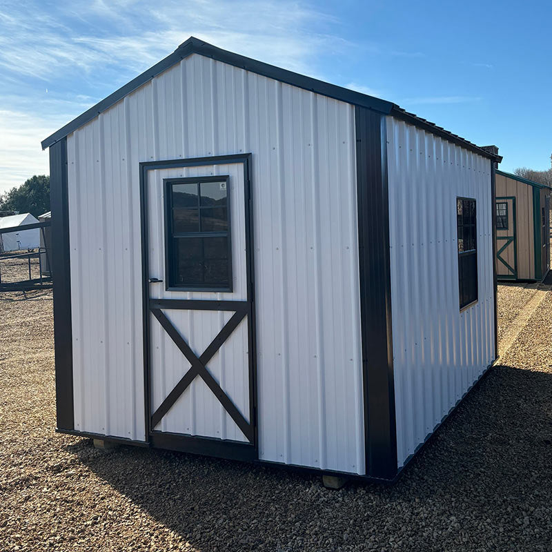 Driftless Outdoors Country Coop with Feed Room 8 x 12' White front and side