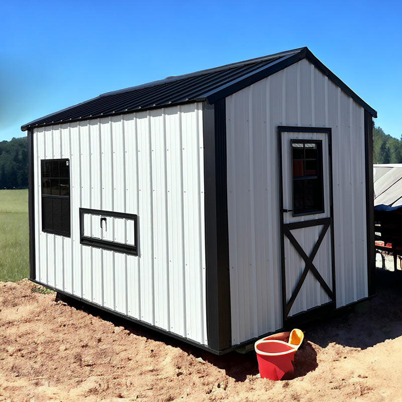 Driftless Outdoors Country Coop with Feed Room 8 x 12' White front door