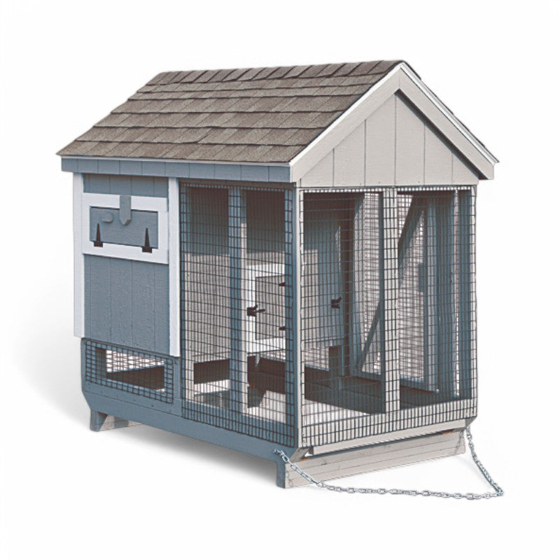 Hen House Collection Chicken Coop & Run 4 x 6' A46C LP Siding back