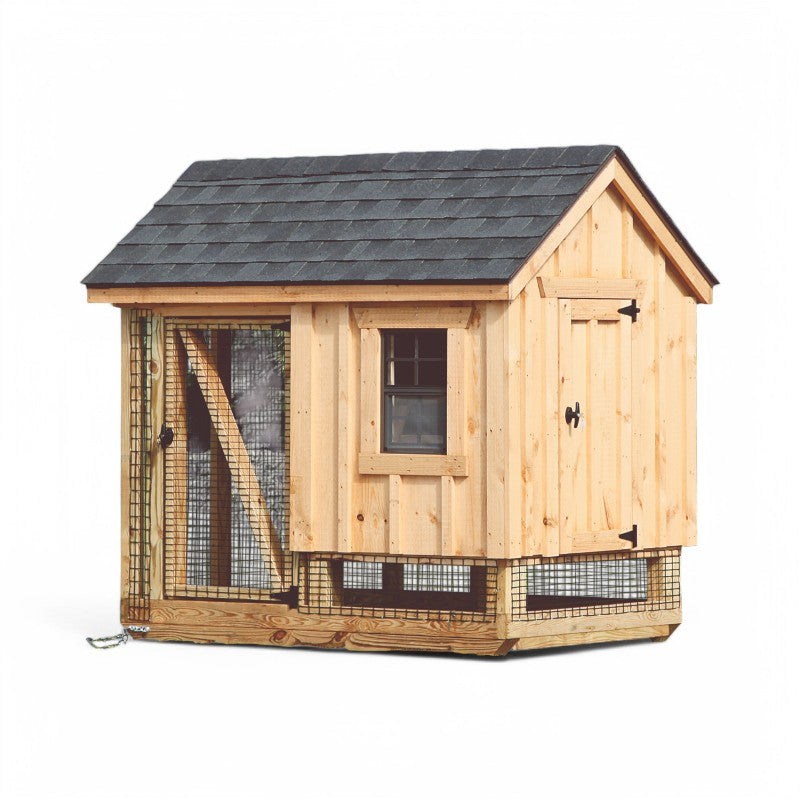 Hen House Collection Chicken Coop & Run 4 x 6' A46C front board and batten