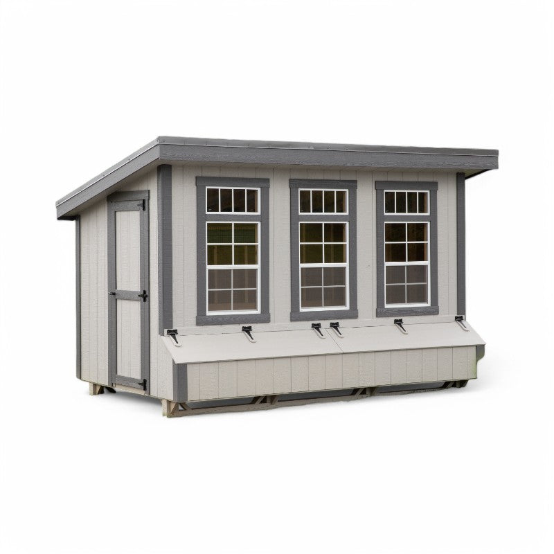 Hen House Collection Lean To Chicken Coop 7 x 12' L712 front lp