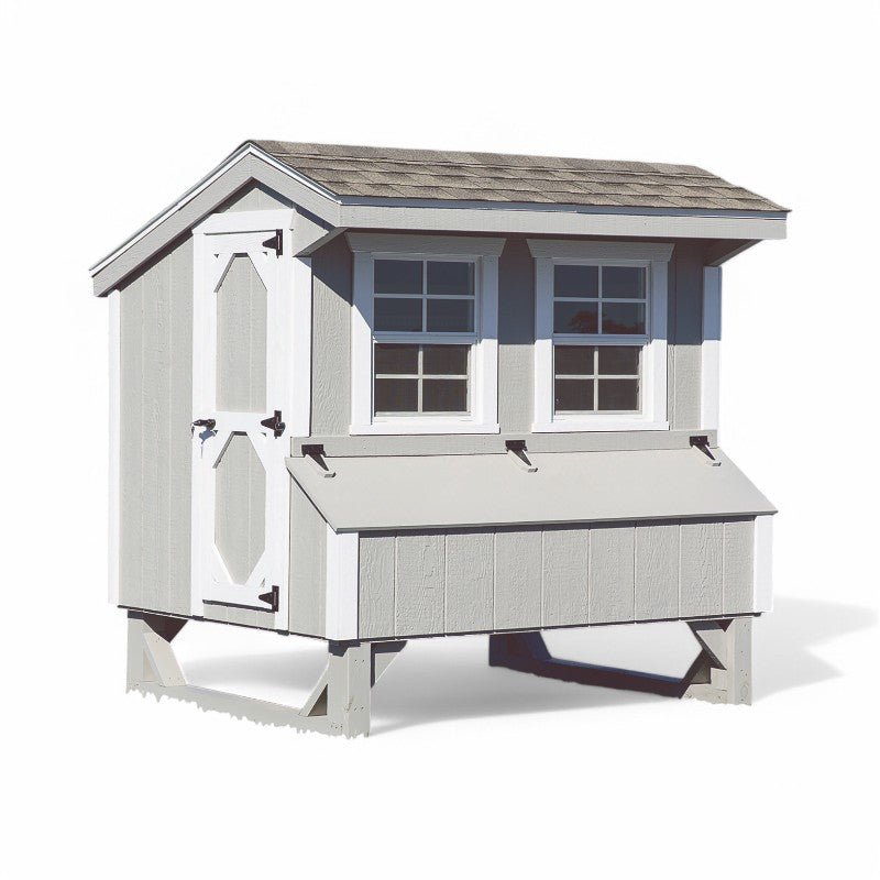 Hen House Collection Quaker Chicken Coop 4 x 6' Q46 LP front