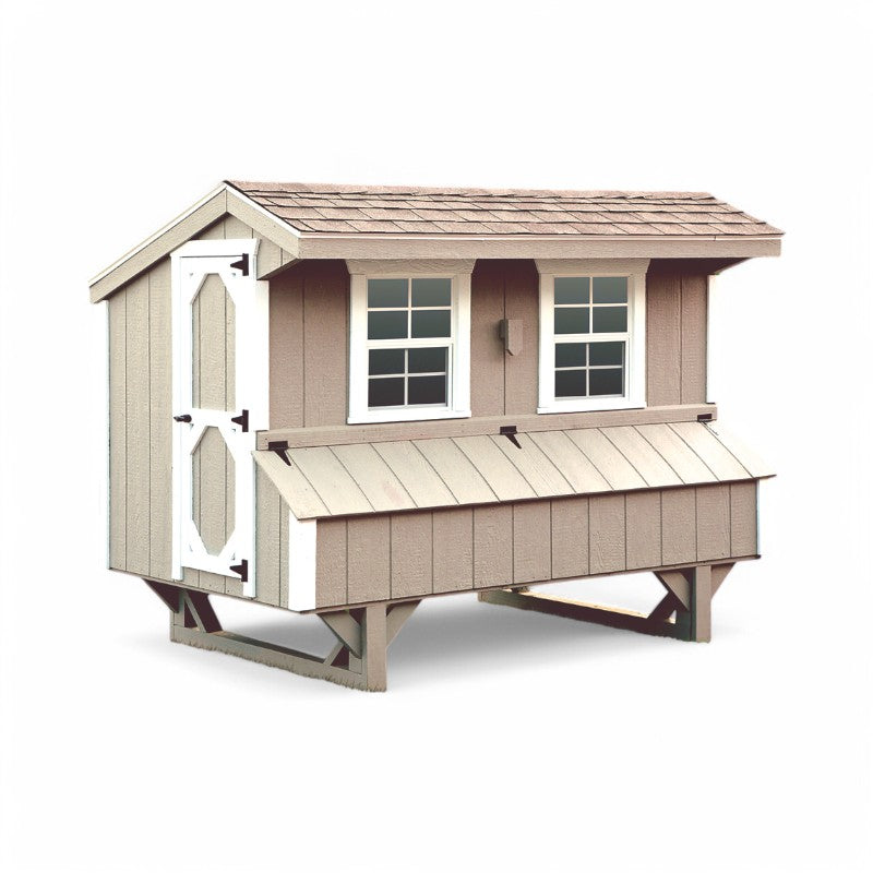 Hen House Collection Quaker Chicken Coop 4 x 8' Q48 LP front