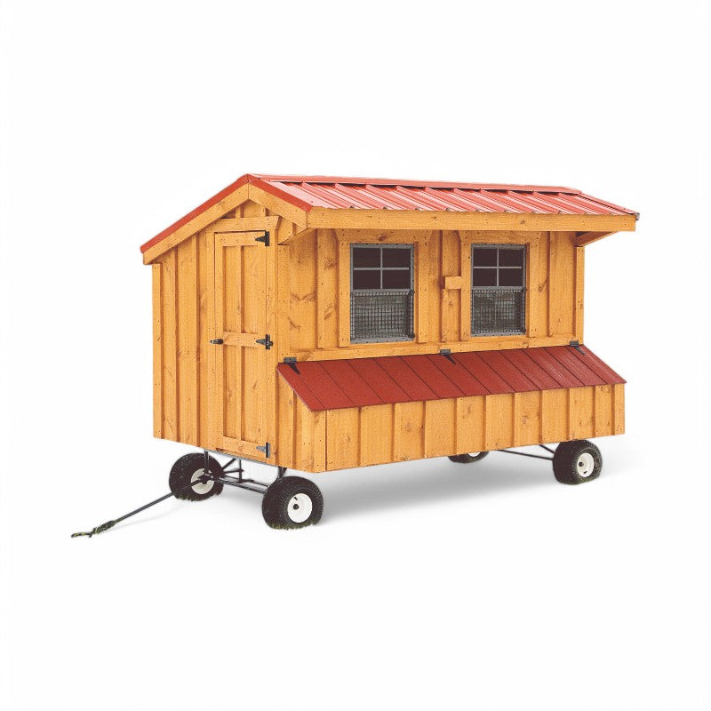 Hen House Collection Quaker Chicken Coop 4 x 8' Q48 board and batten front