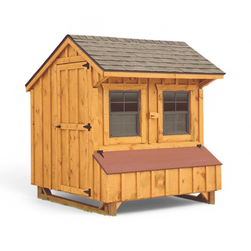 Hen House Collection Quaker Chicken Coop 5 x 6' Q56 board and batten front
