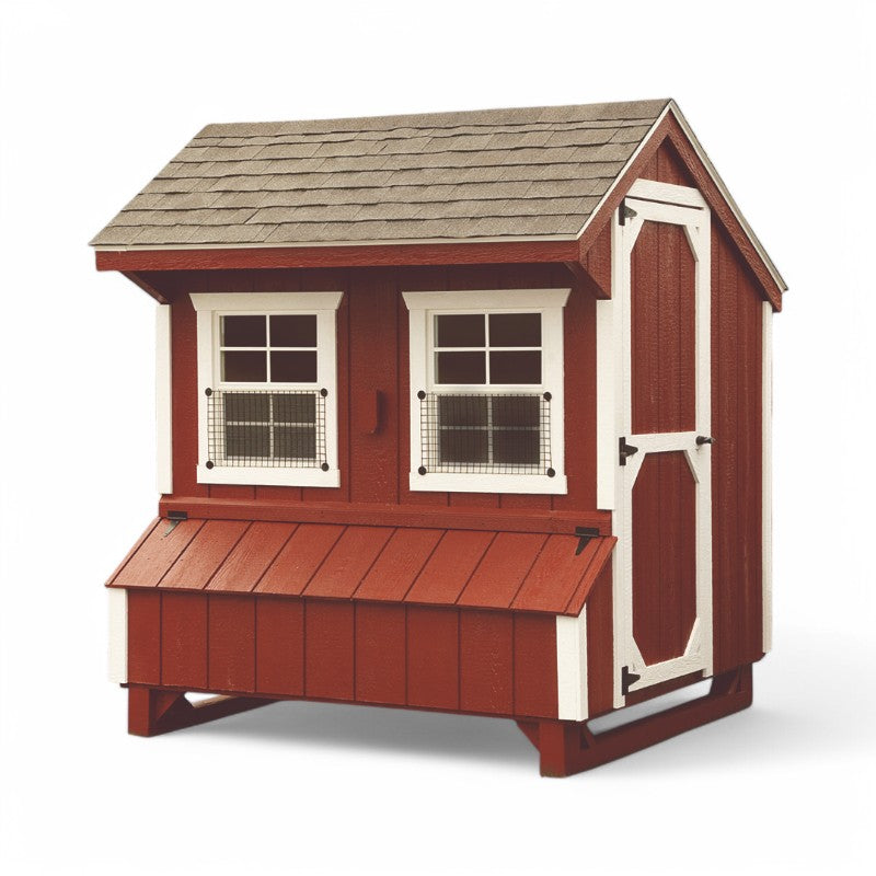 Hen House Collection Quaker Chicken Coop 5 x 6' Q56 LP front