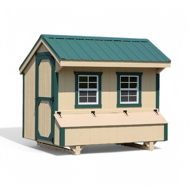 Hen House Collection Quaker Chicken Coop 5 x 8' Q58 LP front