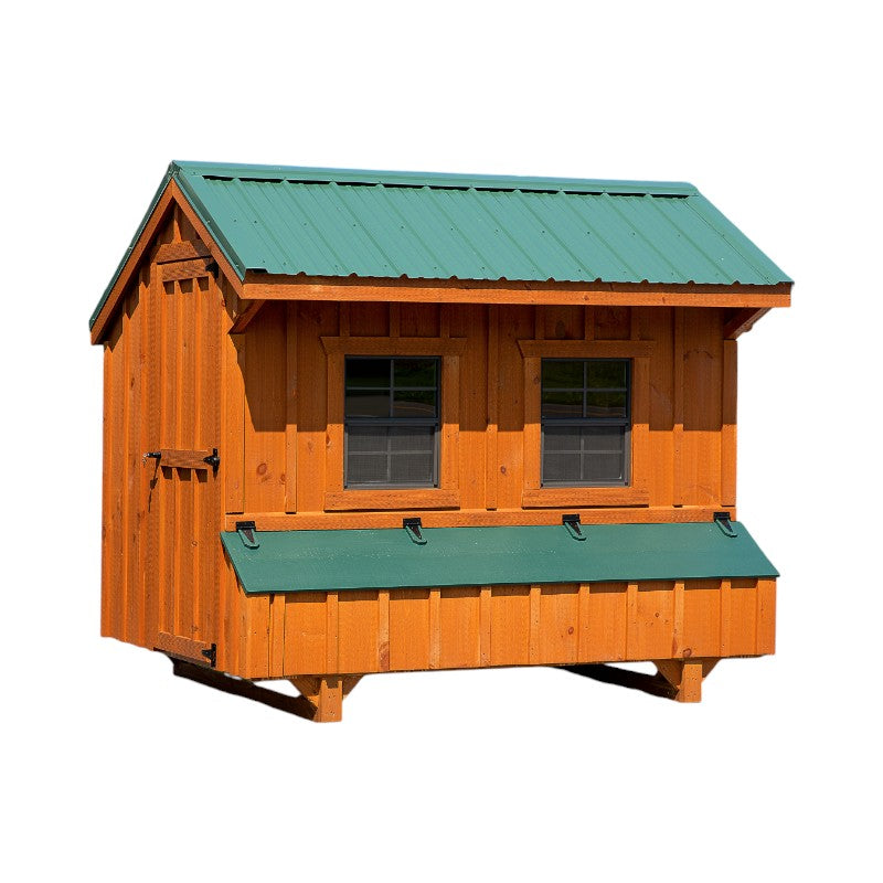 Hen House Collection Quaker Chicken Coop 5 x 8' Q58 board and batten front