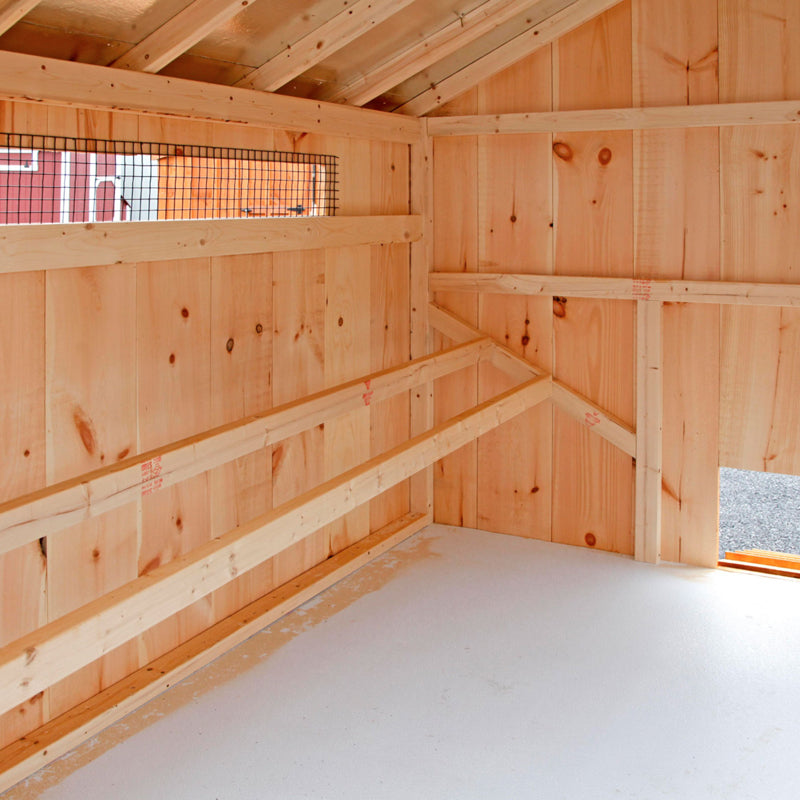 Hen House Collection Quaker Chicken Coop 5 x 8' Q58 inside view