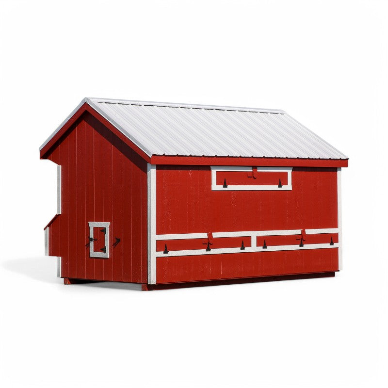Hen House Collection Quaker Chicken Coop 7 x 12' Q712 LP back