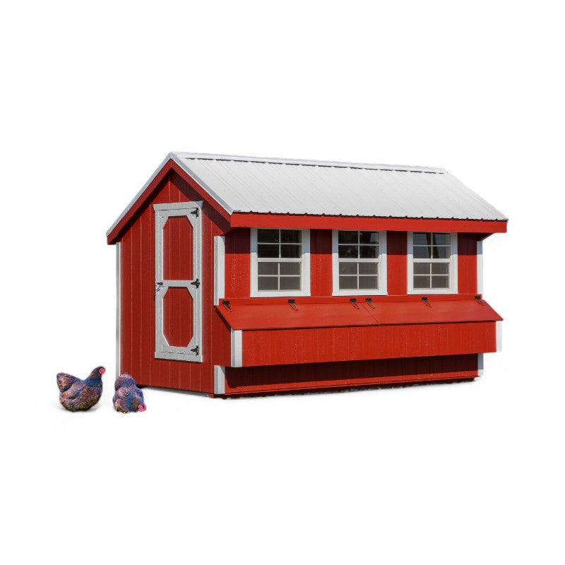 Hen House Collection Quaker Chicken Coop 7 x 12' Q712 LP front