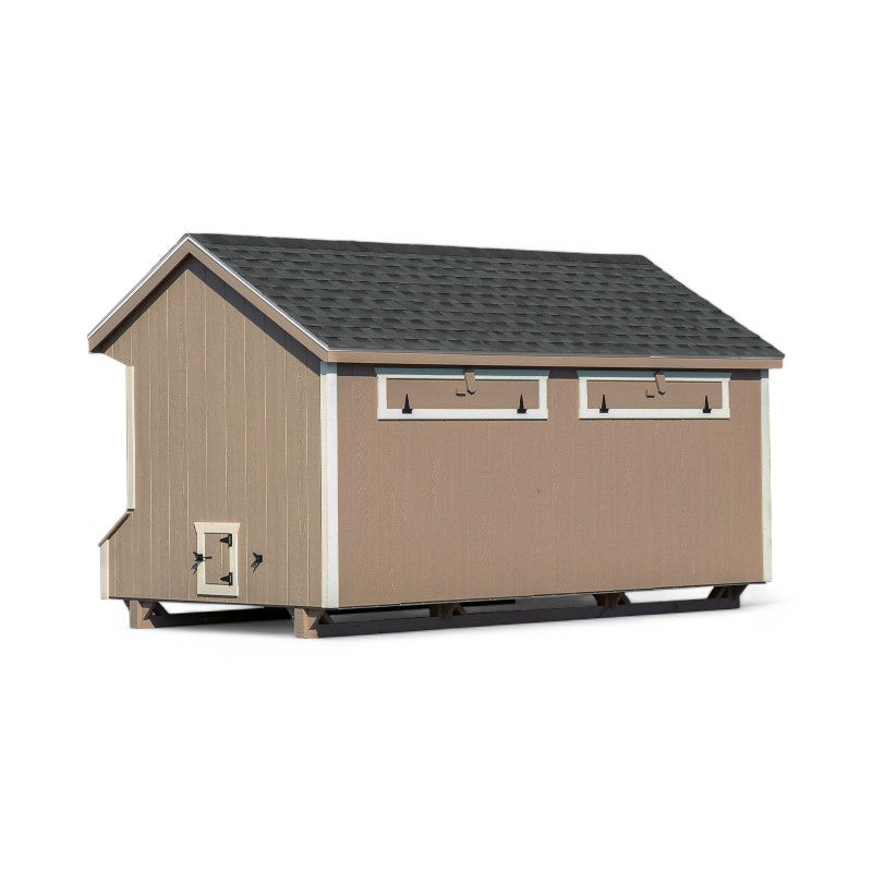 Hen House Collection Quaker Chicken Coop 7 x 16' Q716 LP back