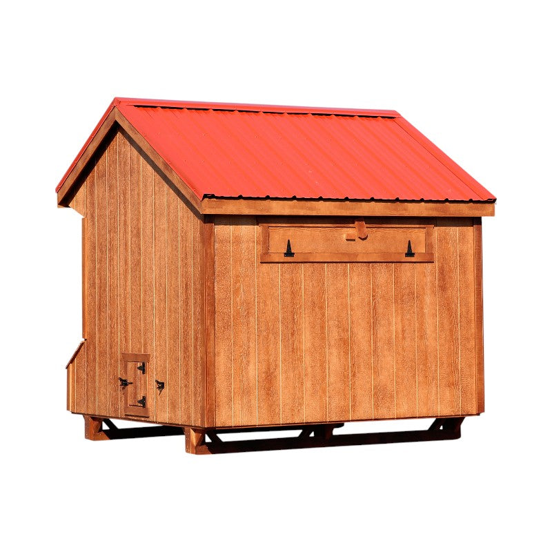 Hen House Collection Quaker Chicken Coop 7 x 8' Q78 board and batten back