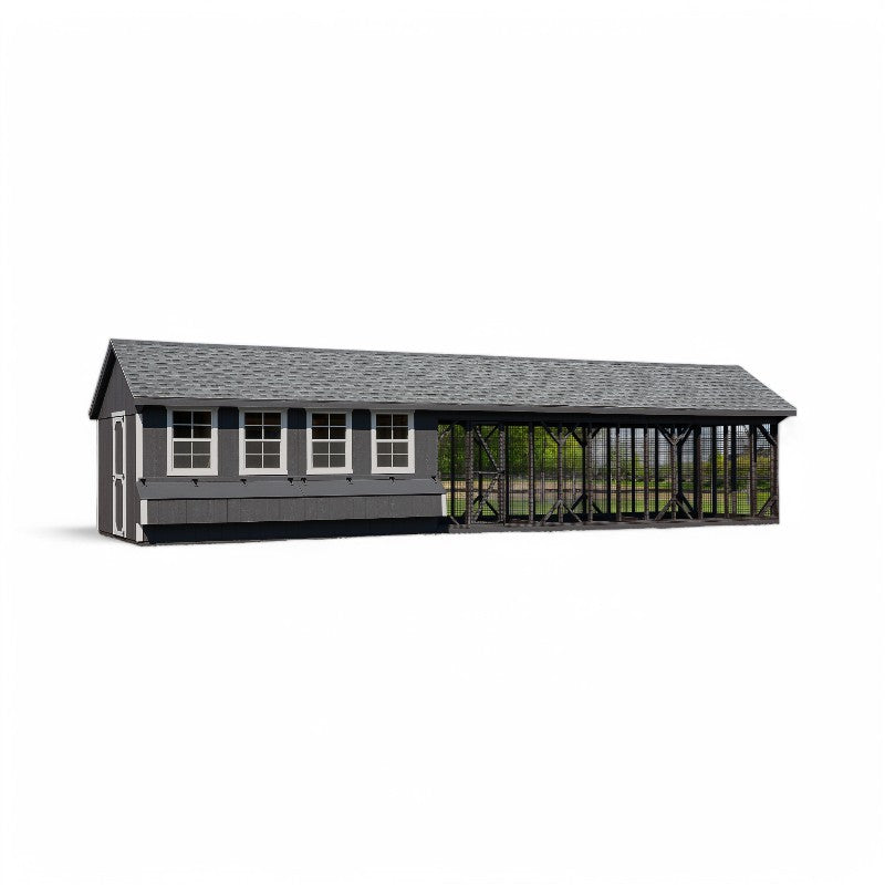 Hen House Collection Quaker Chicken Coop & Large Run Q1040C front