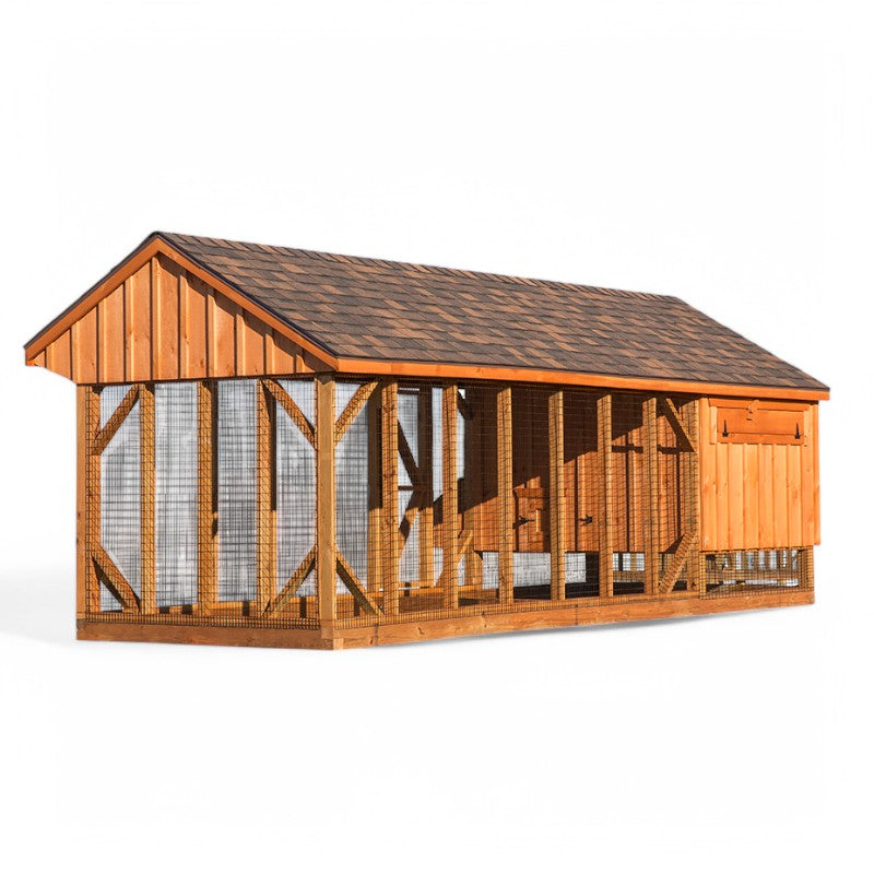 Hen House Collection Quaker Chicken Coop & Large Run Q720C back