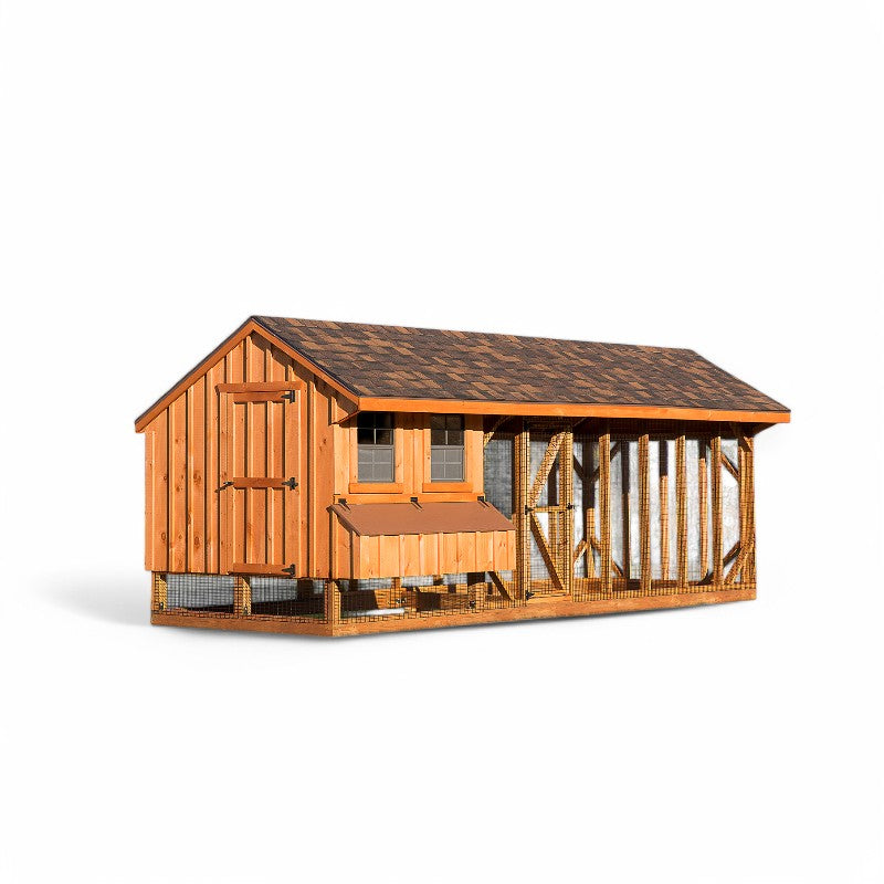 Hen House Collection Quaker Chicken Coop & Large Run Q720C front