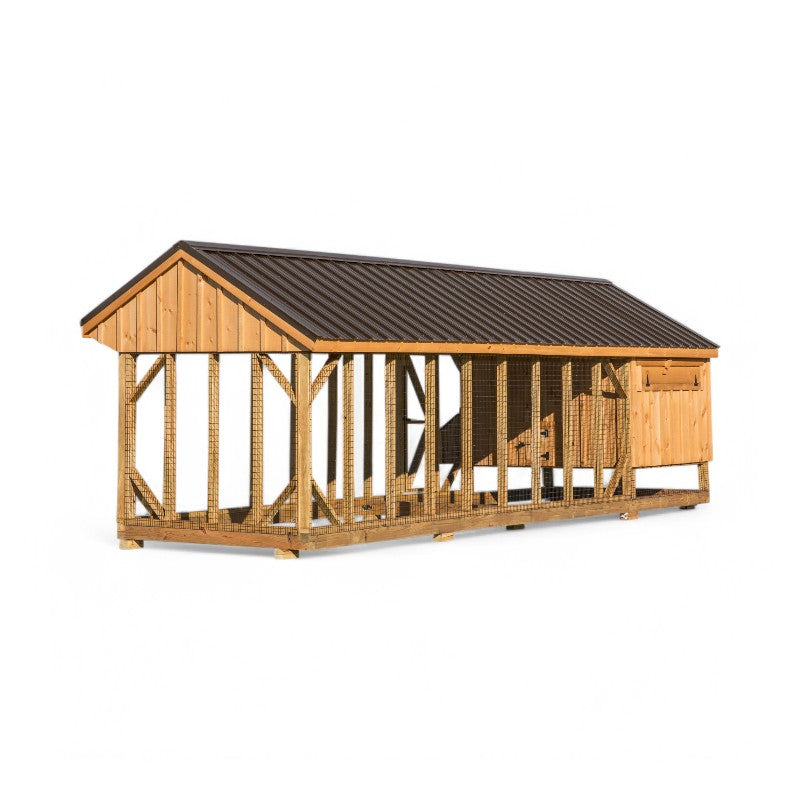 Hen House Collection Quaker Chicken Coop & Large Run Q724C back
