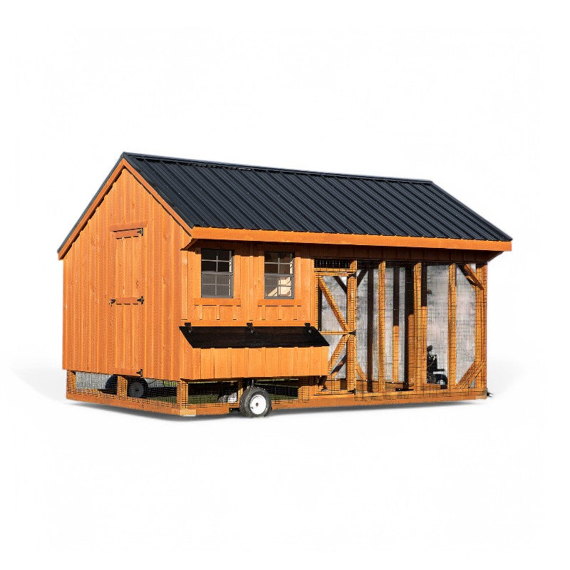 Hen House Collection Quaker Chicken Coop & Run 10 x 16' Q1016C front
