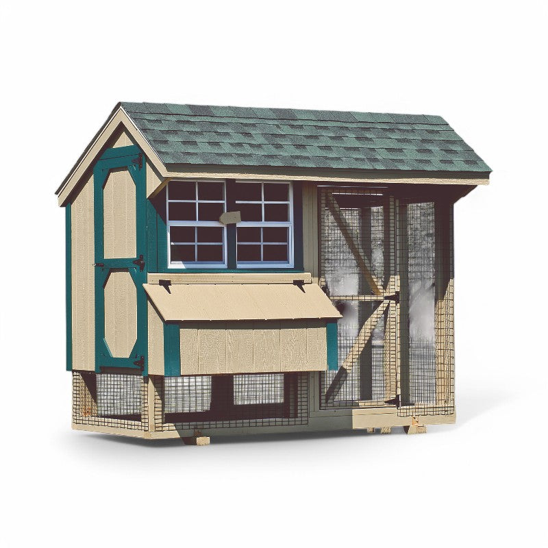Hen House Collection Quaker Chicken Coop & Run Q48C LP front
