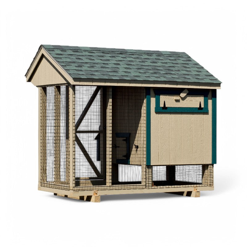 Hen House Collection Quaker Chicken Coop & Run Q48C LP back