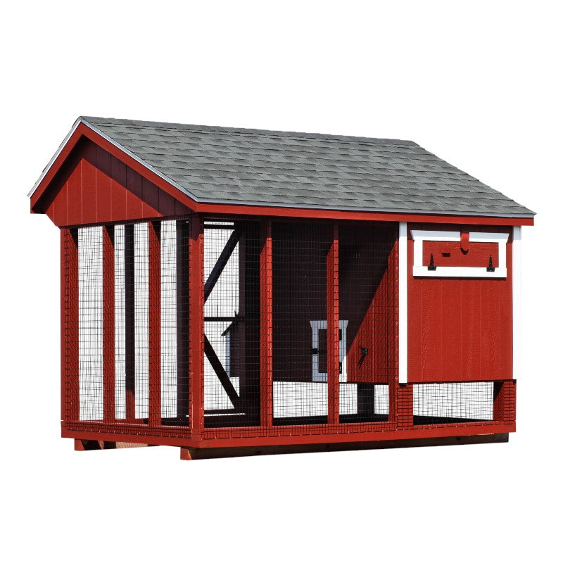 Hen House Collection Quaker Chicken Coop & Run Q610C LP back
