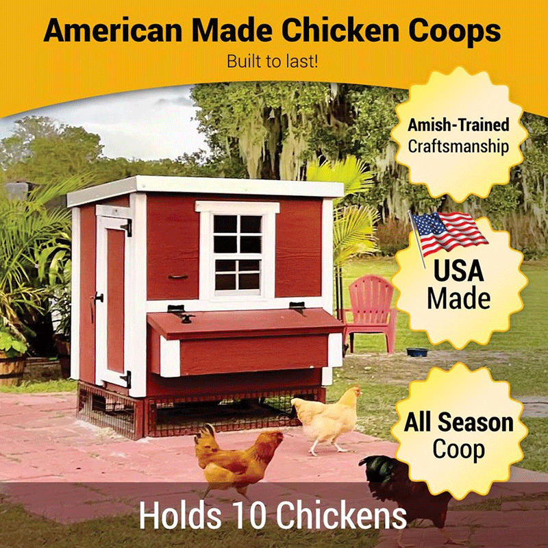 OverEZ Chicken Coop Medium with Wheels Amish made
