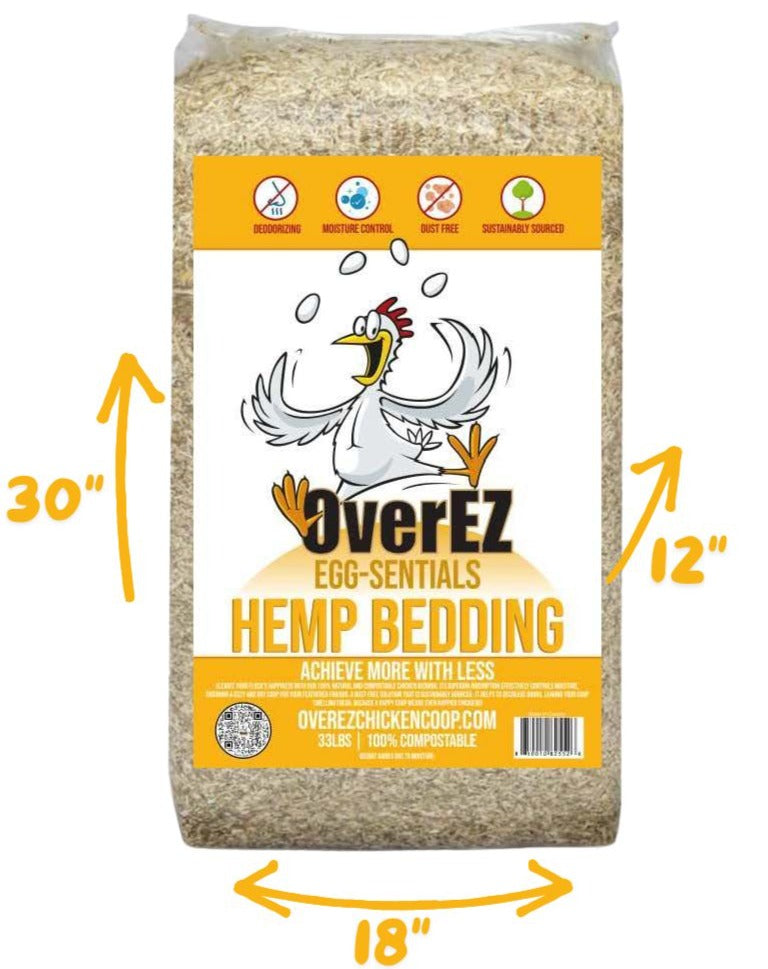 OverEZ Chicken Coop Hemp Bedding - 33 LB Bale