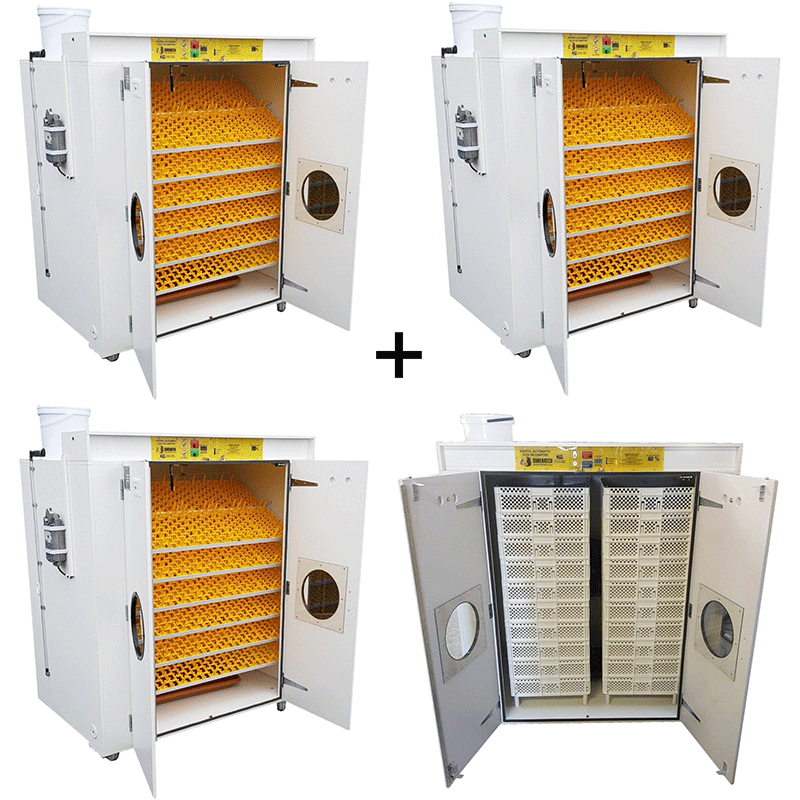 Surehatch SH8000 Egg Hatchery - 3 Incubators & 1 Hatcher