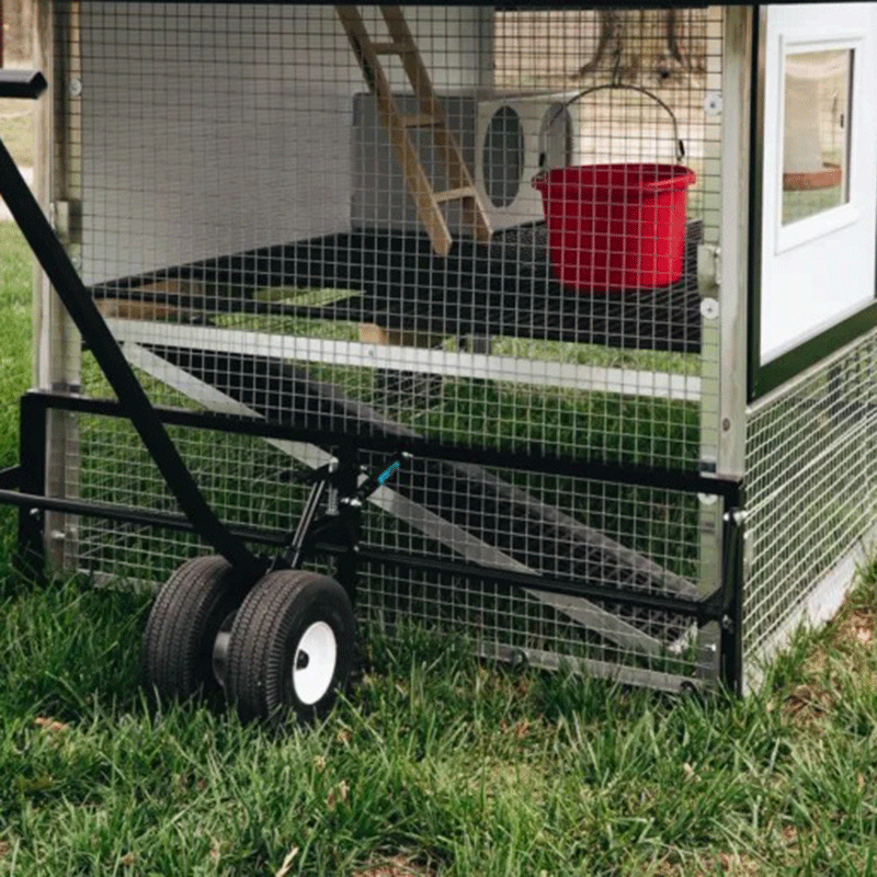 Egg Cart'n The Chalet Chicken Tractor 10-12 Chickens wheels