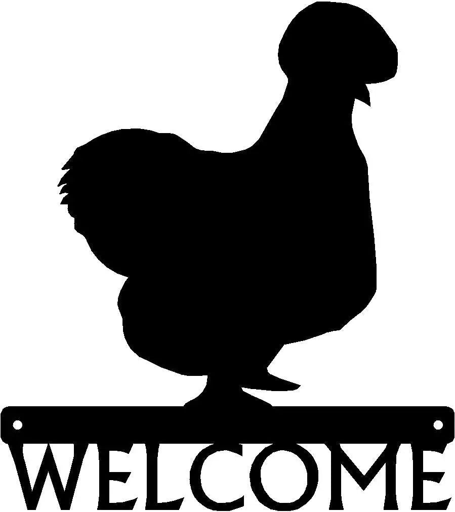 The Metal Peddler Silkie Chicken #01 Welcome Sign