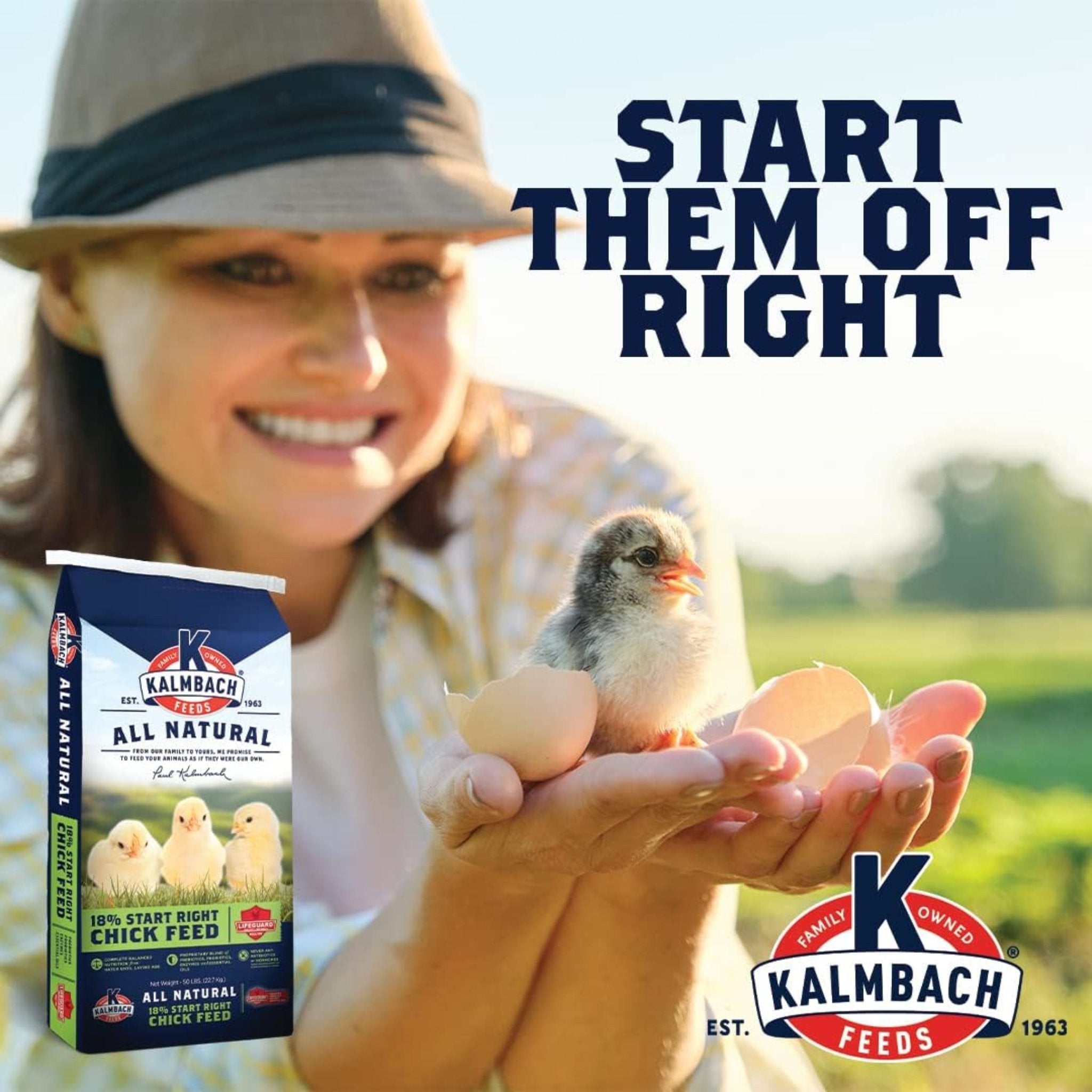 Kalmbach 18% All Natural Start Right Chick Crumbles - 25 lb