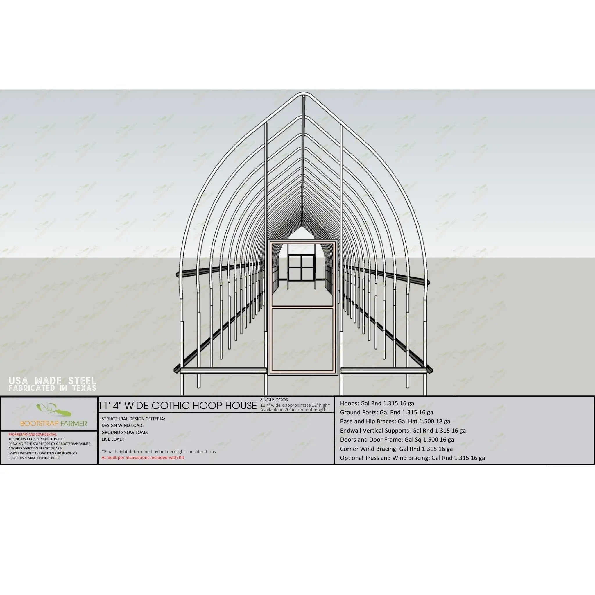 Bootstrap Farmer Gothic All-Metal Hoop Coop Kit