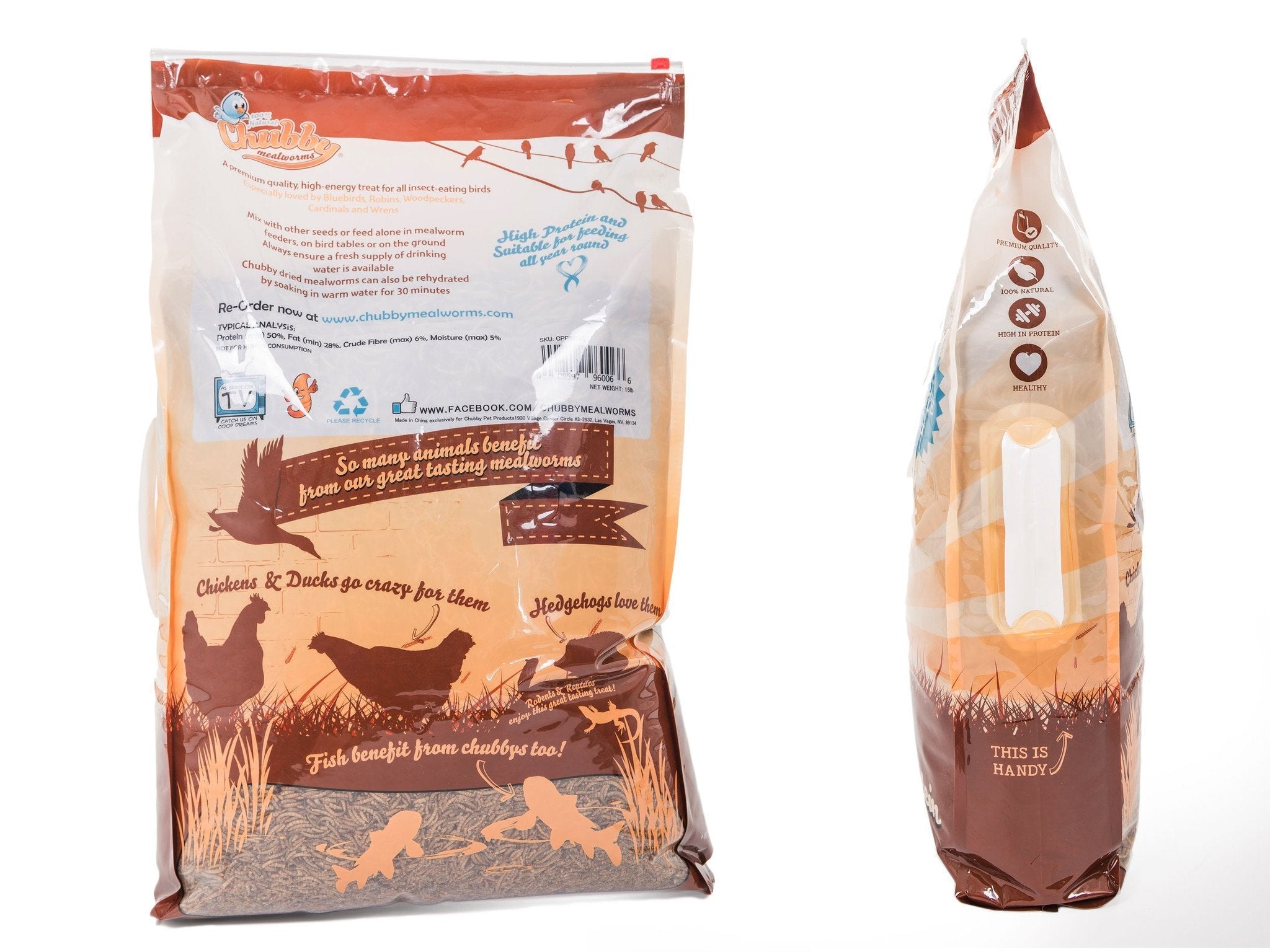 Chubby Dried Mealworms 45Lbs