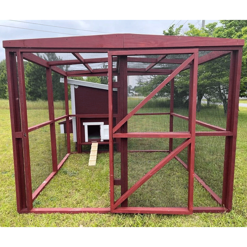 OverEZ Chicken Run Wooden 16' Walk-In Red or White