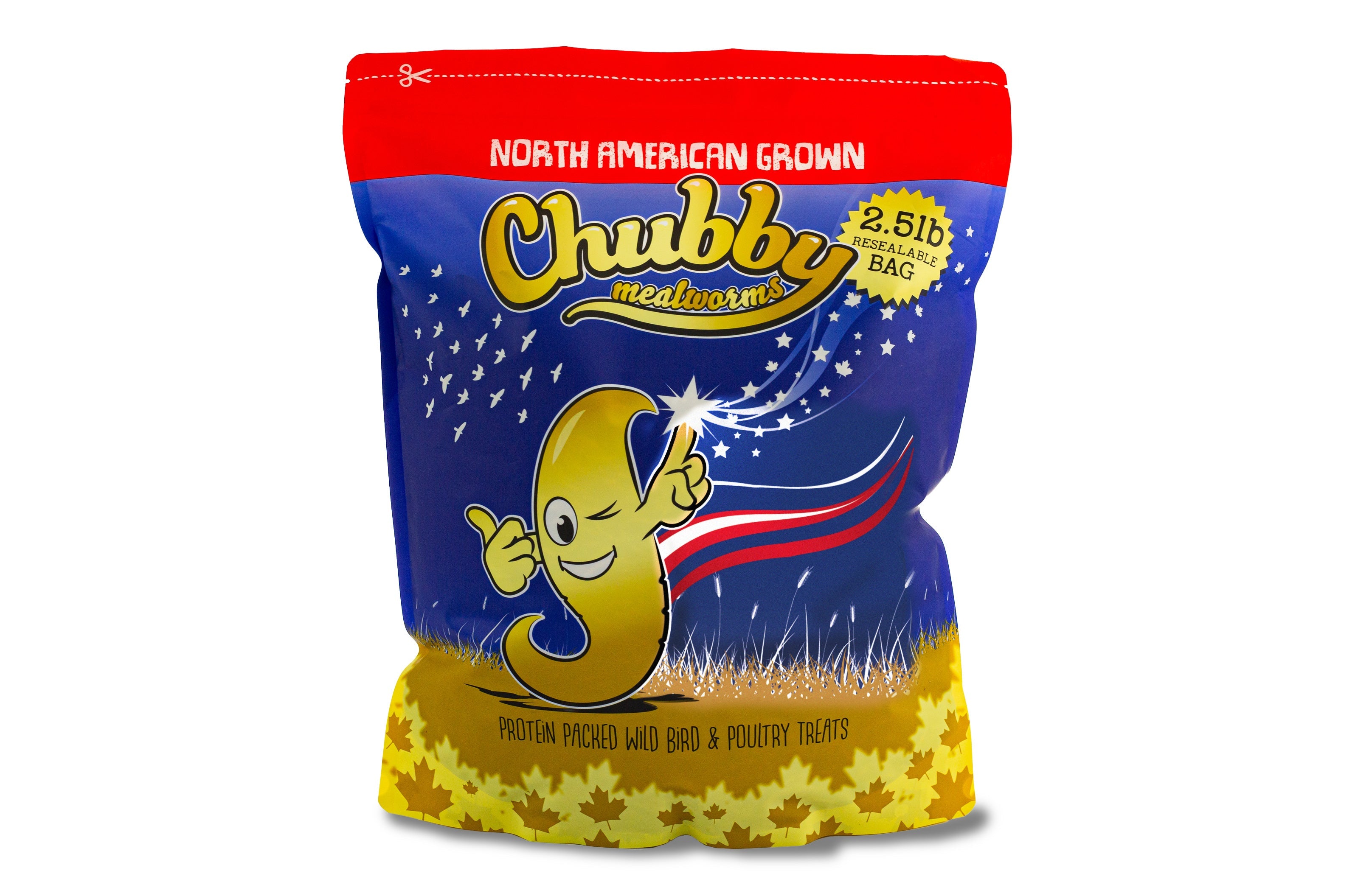 Chubby North American Dried Mealworms 2.5Lbs (Montreal Grown) Non-GMO