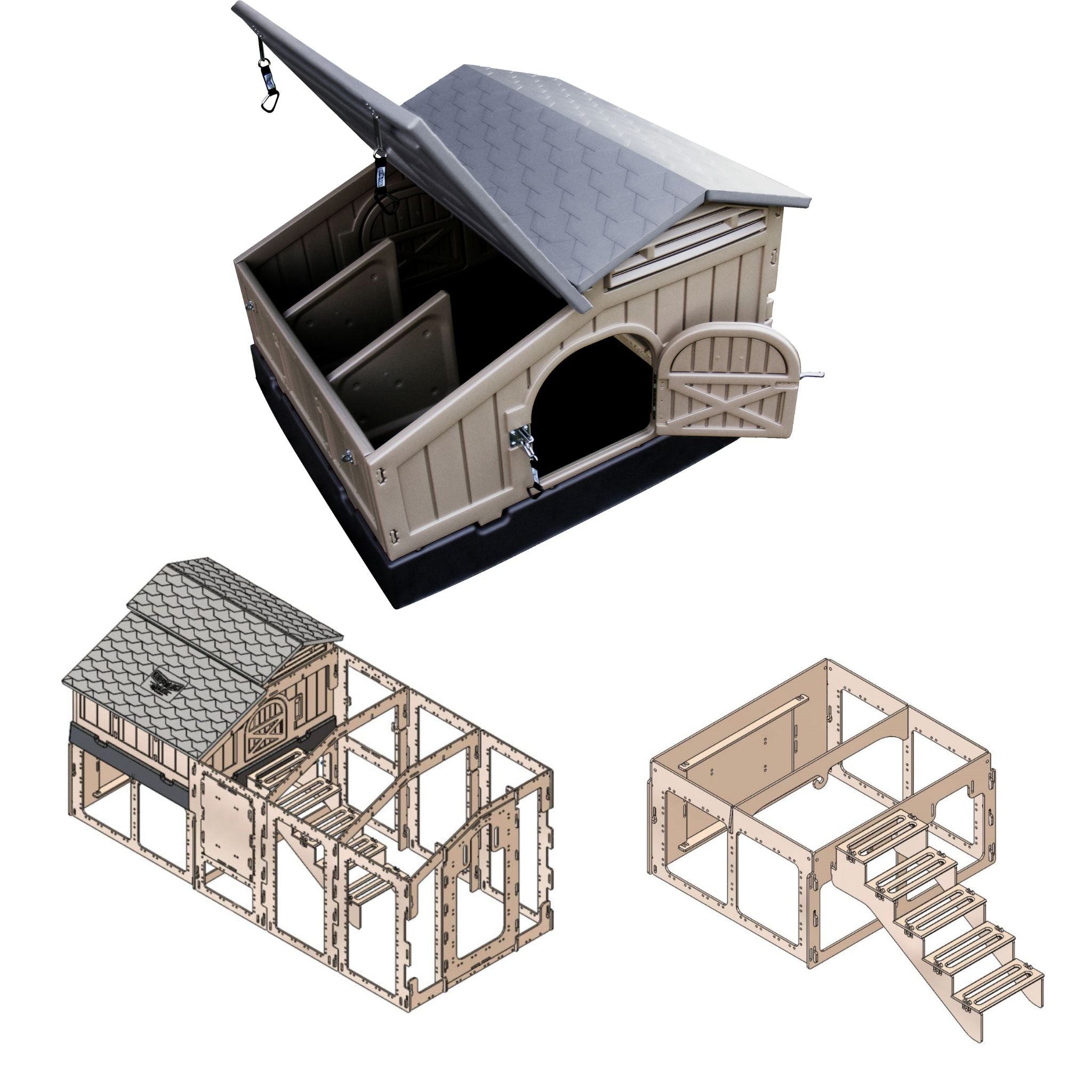 Snaplock by Formex Standard Chicken Coop with Stand and Stairs & Run