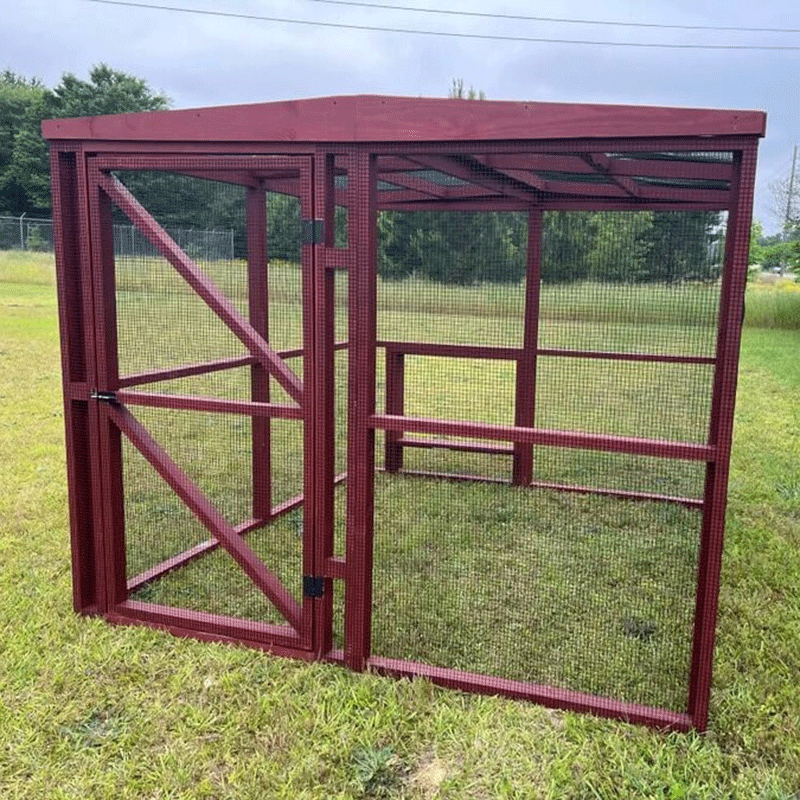 OverEZ Chicken Run Wooden 16' Walk-In Red or White