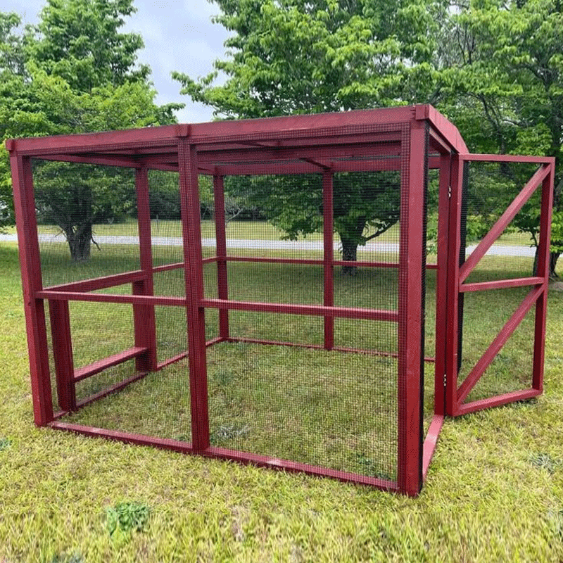 OverEZ Chicken Run Wooden 16' Walk-In Red or White