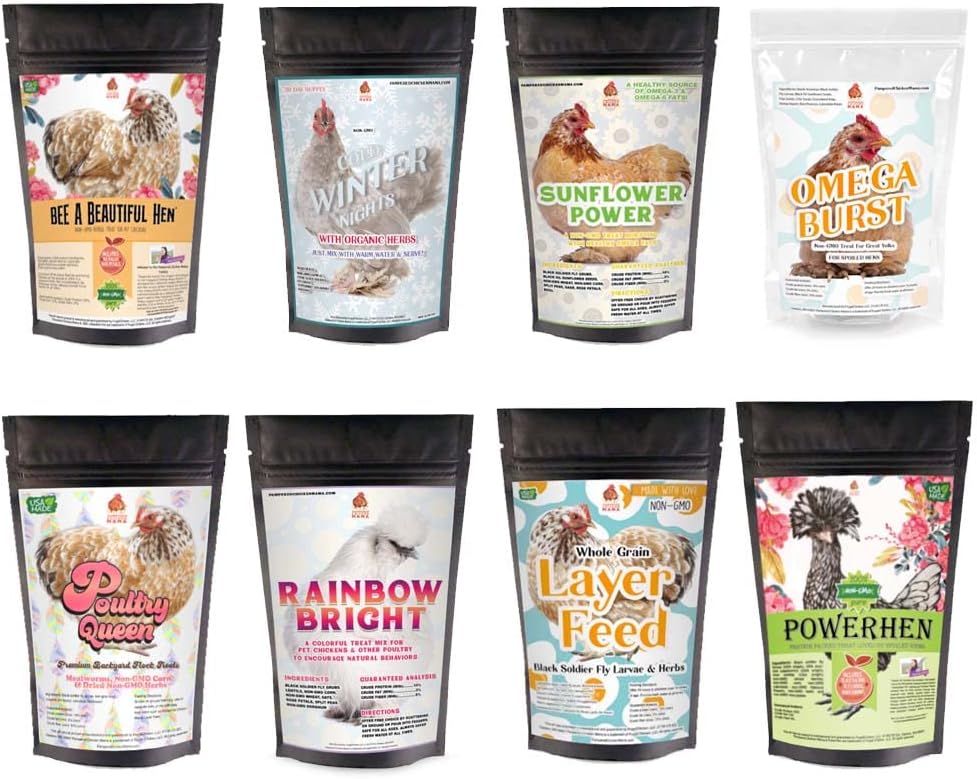 Pampered Chicken Mama Chicken Treat Best Sellers Sampler Bundle - 8 Gourmet Treats In One Box! (58 Pounds Total!)